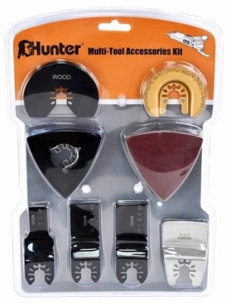 סט אביזרים למולטיטול 7 ראשים וניירות ליטוש Hunter