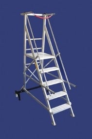 סולם תחזוקה קבוע 1.5 מ +2 גלגלים