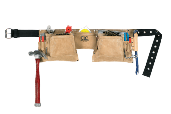 פאוץ עור לבנאים 3 כיסים CLC-527X