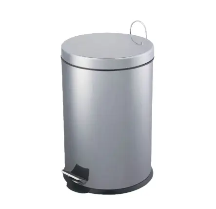 פח אשפה עגול 20 ליטר סגירה שקטה ניקל