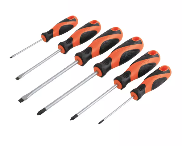 סט 6 מברגים שטוח + פיליפס KENDO