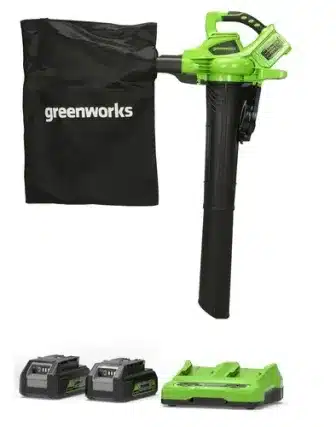 מפוח / שואב עלים נטען + מטען + GreenWorks - BL 48V 2x4AH