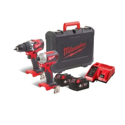אימפקט+רוטטת Milwaukee-18V-4A M18CBLPP2A-BL-Compact