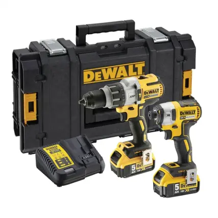 סט מברגת אימפקט + מברגה/מקדחה רוטטת 3 סוללות DeWALT DCK276P3T 18V XRP 5Ah