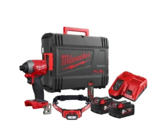 אימפקט+פנס ראש Milwaukee-M18 FID2-5A-fuel-18V