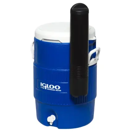 מיכל מים 18.9 ליטר כחול +ברז תחתון ומתקן כוסות Igloo Series 400