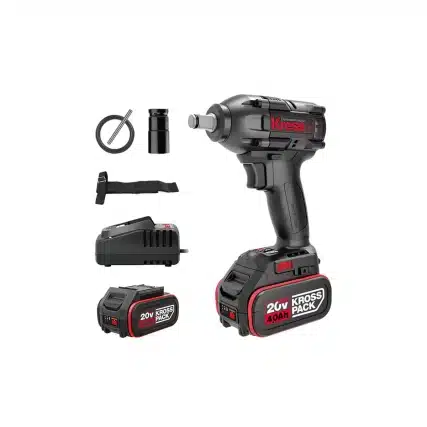 מברגה אימפקט נטענת 20V מפתח רטיטה בראשלס 2 סוללות Kress KU270S.2 4Ah