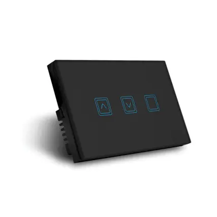 מתג חכם משולב תריס ותאורה שחור Semicom-Switch STW-3GEV1T1/B