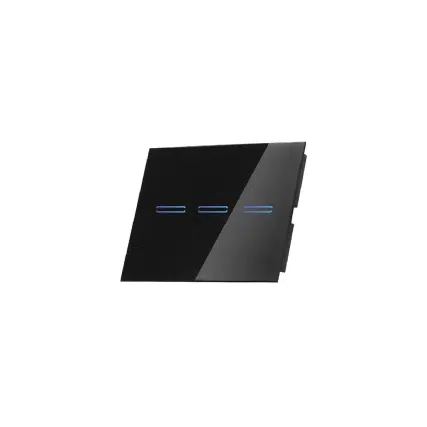 מתג חכם לתאורה 3 מפסקים שחור Semicom-Switch STW-3GEV3/B