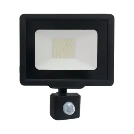 הצפה שחור עם חיישן אור ותנועה SMD IP65 30W MIRAGE אור קר Nisko