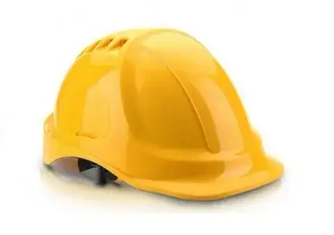 קסדת מגן תקנית בצבע צהוב כובע מגן לעבודה עם 6 נקודות עיגון