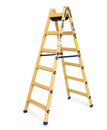 סולם עץ רב מקצועי 6 שלבים