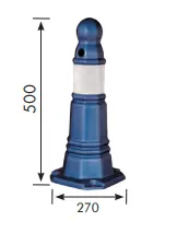 עמוד חסימה פלסטיק קשיח גובה 50 ס