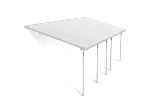 פרגולה אלומיניום פריה Feria לבנה 3X7.3 פלרם - Canopia