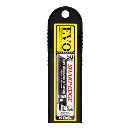 סט להב שחור לסכין רחבה 50 יחידות KDS LB-50B EVO