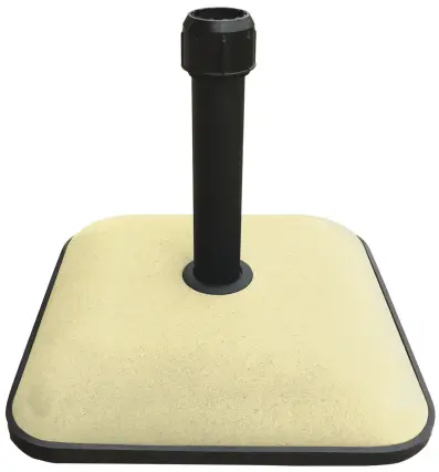 בסיס בטון מרובע לשמשיה צבע בז' 25 ק