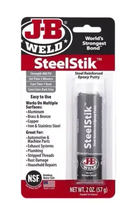 אפוקסי פלסטלינה מחוזק פלדה למתכת J-B WELD