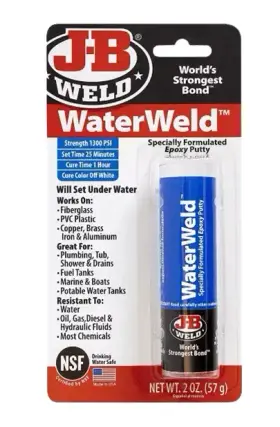 אפוקסי פלסטלינה להדבקה מתחת למים J-B WELD