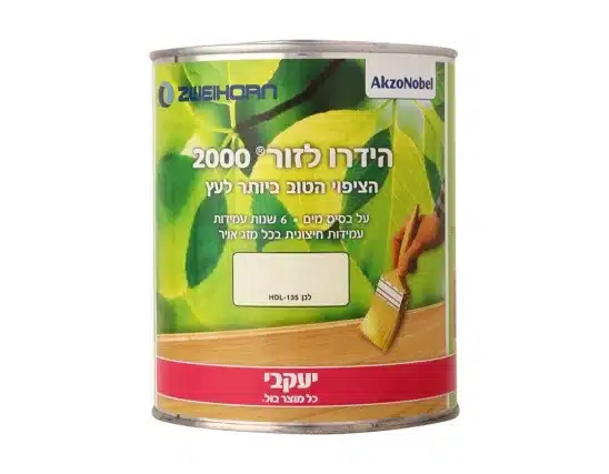 הידרו לזור 2000 - לכה מגוונת לעץ על בסיס מים 5 ליטר | מגוון צבעים