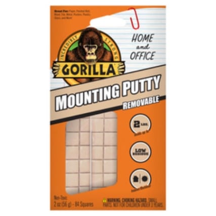 דבק פלסטלינה גורילה 84 ריבועים עד 907 גרם Gorilla Mounting Putty