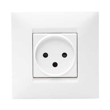 מארז BE שקע כח לבן לקופסה עגולה ניסקו Nisko