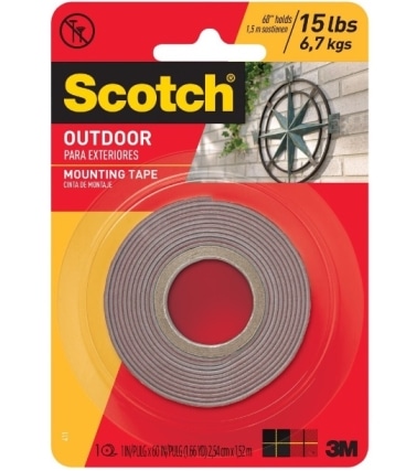 גליל דבק דו צדדי לשימוש חיצוני באורך 1.5 מטר 3M Scotch