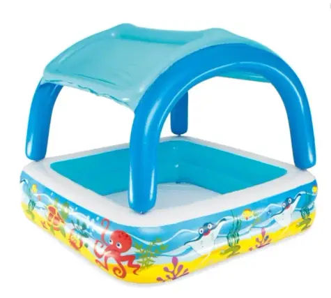 בריכת תינוקות מתנפחת עם צילון Bestway 140X140X114 52192