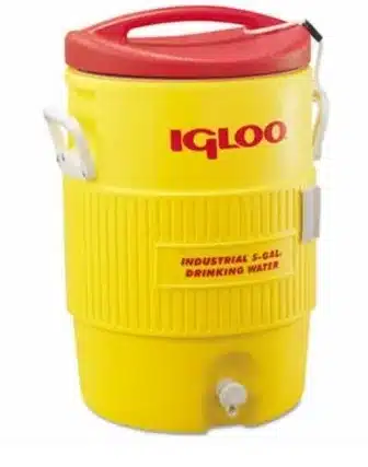 מיכל מים תעשייתי צהוב 18.9L+ברז תחתון Igloo