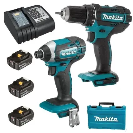 סט אימפקט DTD152+מברגה DDF482 מקיטה Makita DLX2127MX1 3x4Ah