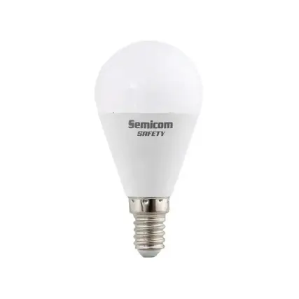נורת לד כדור 8W E14 Safety  אור חם Semicom WW