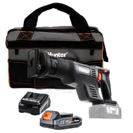 מסור חרב נטען 18V סוללה 1.5Ah ומטען Hunter 100611-004