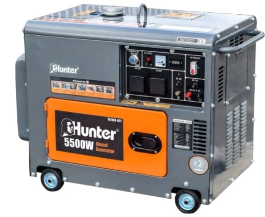גנרטור דיזל מושתק הנעה אלקטרונית Hunter 5500W