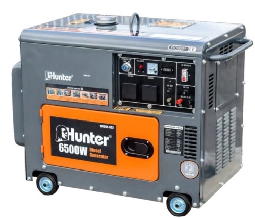 גנרטור דיזל מושתק הנעה אלקטרונית Hunter 6500W
