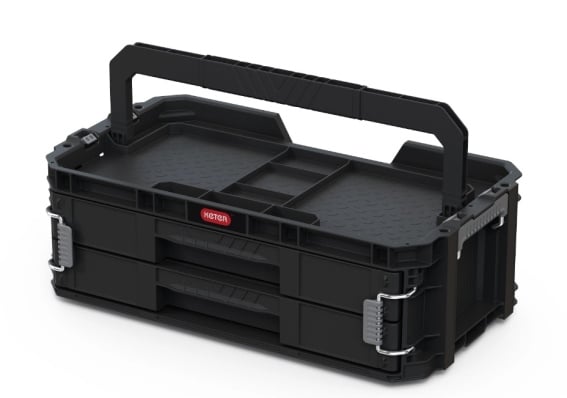 ארגז כלים 2 מגירות שחור קונקט כתר Keter Connect 2 Drawers