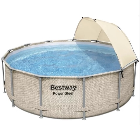 בריכה לחצר עם צילון + משאבת פילטר Bestway דגם 5614V