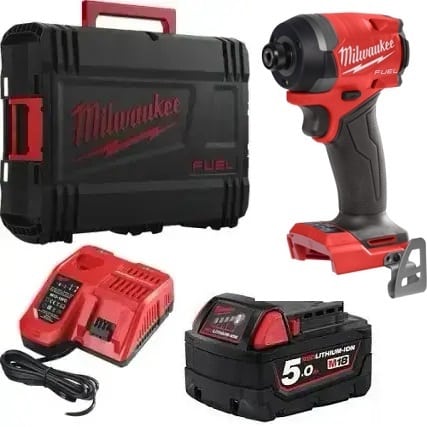 מברגת אימפקט נטענת פיול סוללה Milwaukee Fuel M18 fid3 5Ah