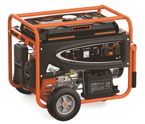גנרטור בנזין הנעה חשמלית עם גלגלים Karnaf AVR 6500W