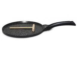 מחבת קרפ יציקת אלומ' 25 סמ'+מרדד עץ סולתם