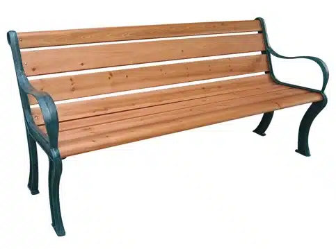 ספסל גינה יציקה+עץ 156 ס