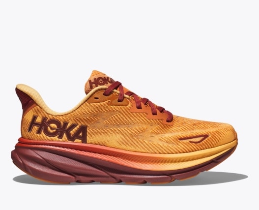 Hoka Clifton 9 - נעלי ספורט לגברים בצבע אמבר כתום שרבט