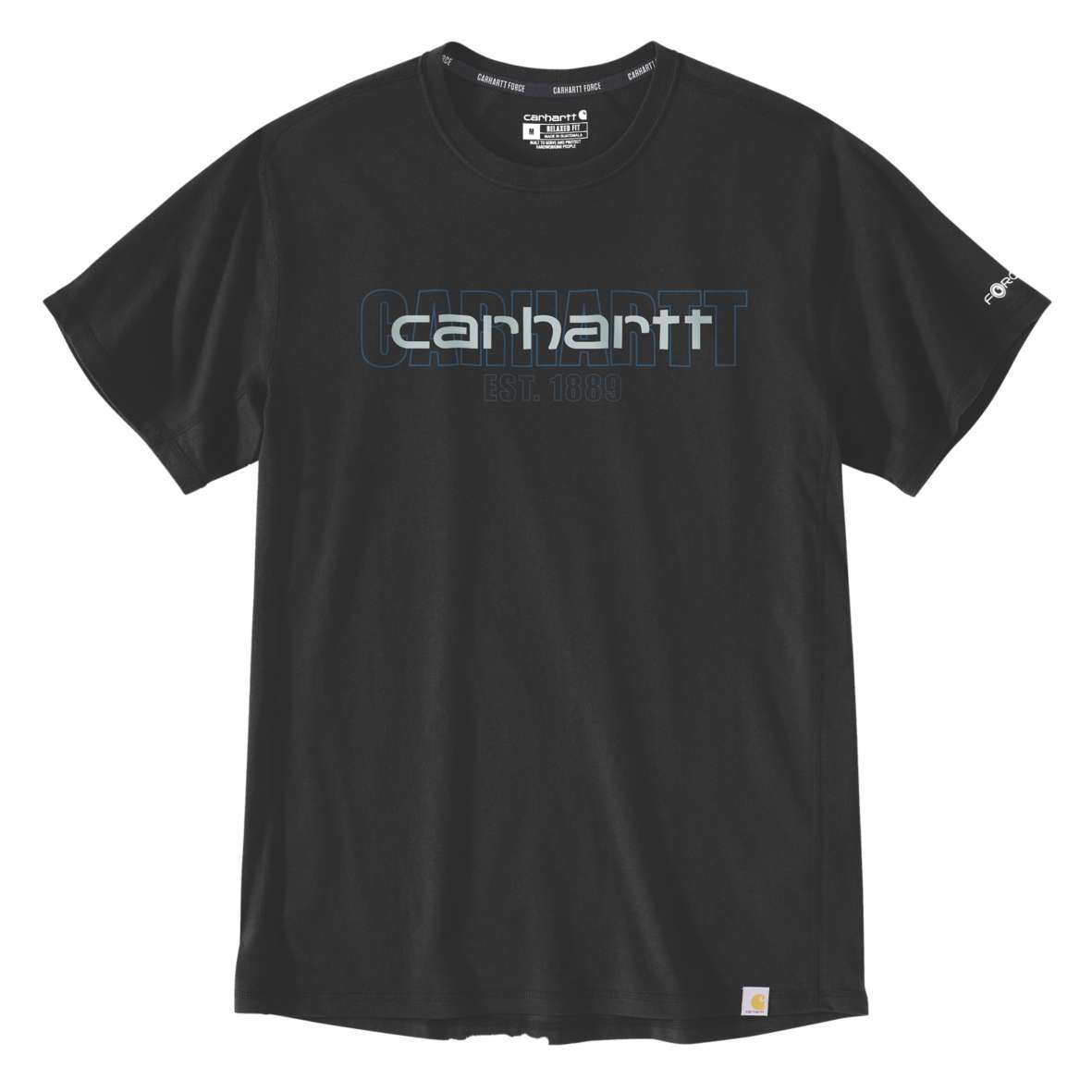 חולצת טי שירט ש.קצר שחור 106653 Carhartt Force