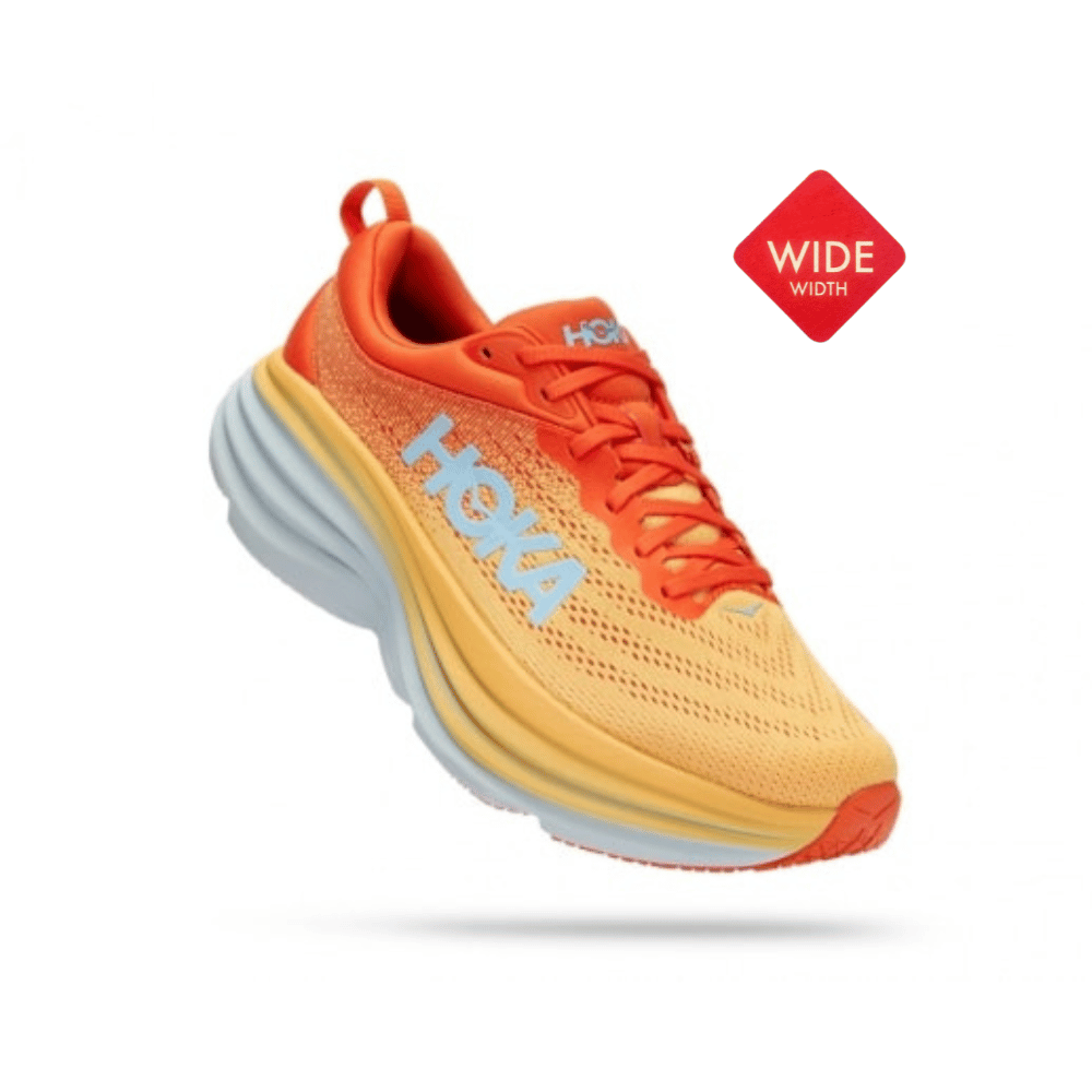 נעלי הוקה בונדי 8 רחבות גברים אדום/כתמתם Hoka Bondi 8 Wide