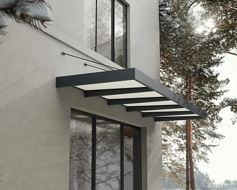 גגון Sophia XL אפור-לבן אופל 1.4X3.8 עיצוב מודרני מבית פלרם - Canopia