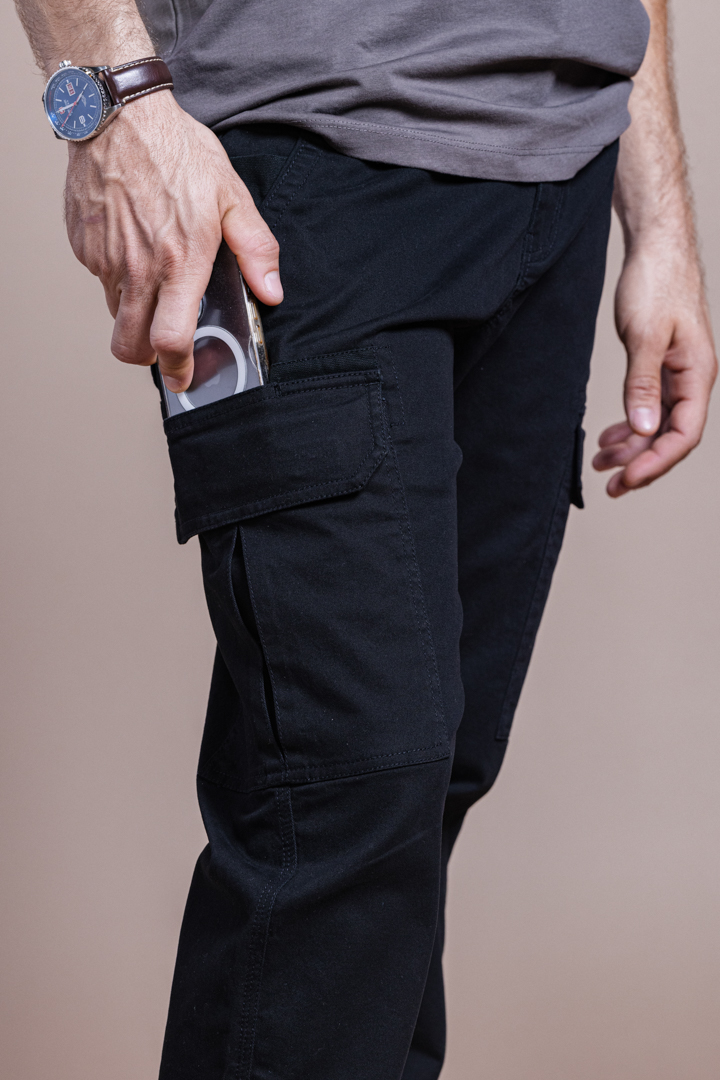 מכנס שחור REDBACK RESOLVE CARGO COTTON PANTS