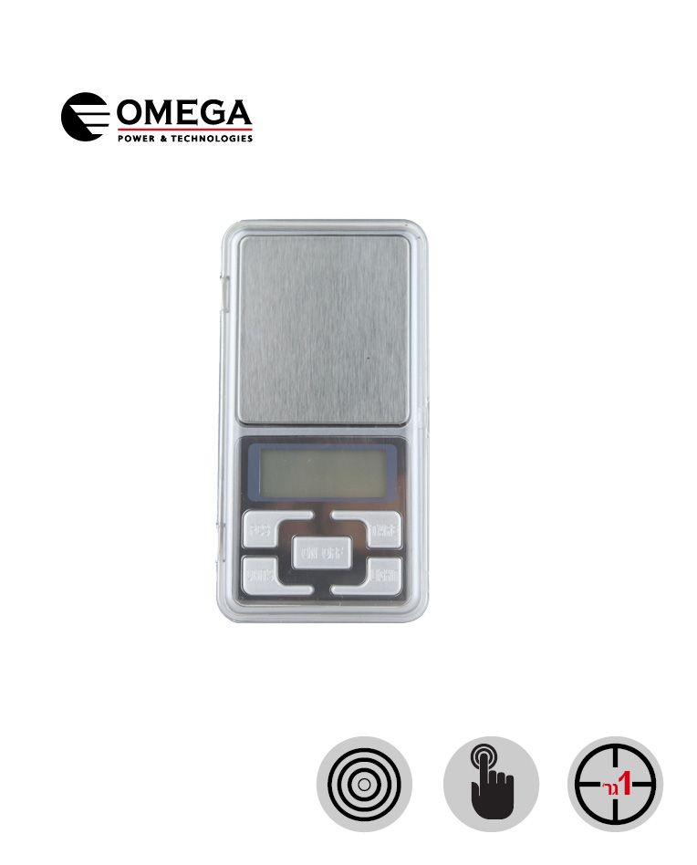 משקל כיס דיגיטלי לדיוק גבוה כסוף בליסטר OMEGA