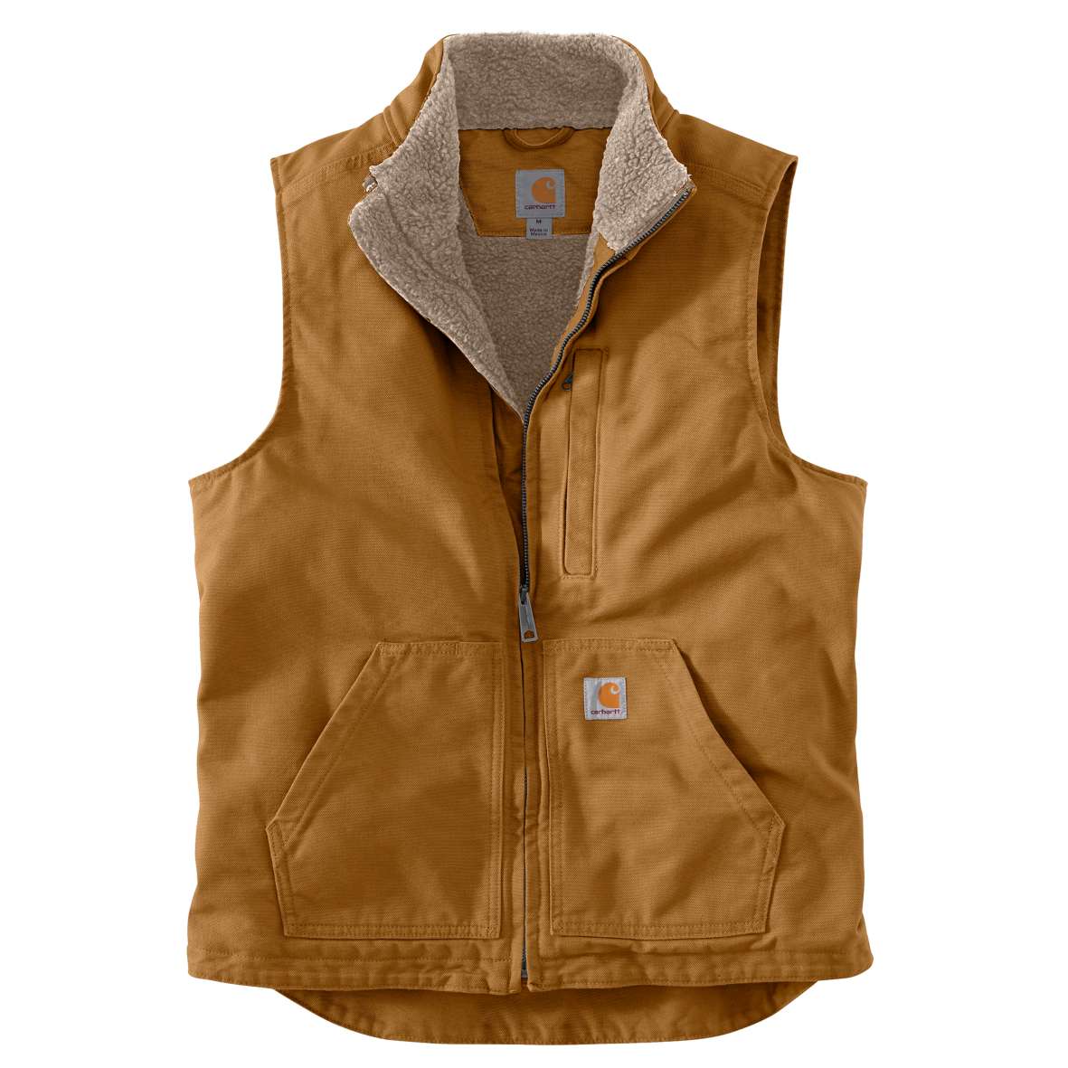 וסט צווארון סגור עם ביטנה חום Carhartt