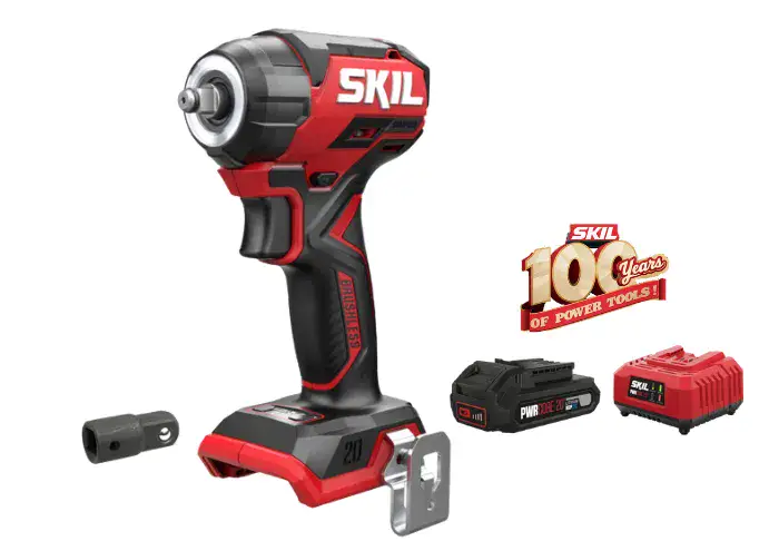 גוף מפתח רטיטה 3/8 עם מתאם 1/2 Skill-20V-BL-120Nm