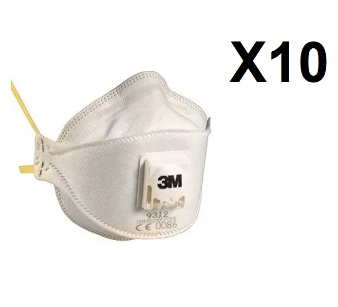 מארז 10 יחידות נשמית עם פילטר תקן 3M P-1 9312 | שזר