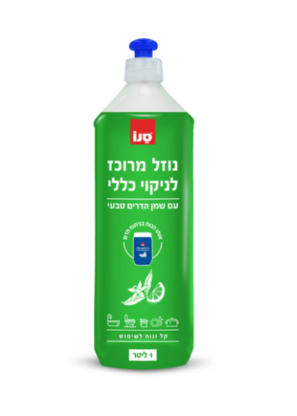 נוזל מרוכז לניקוי כללי עם שמן הדרים טבעי 1 ליטר