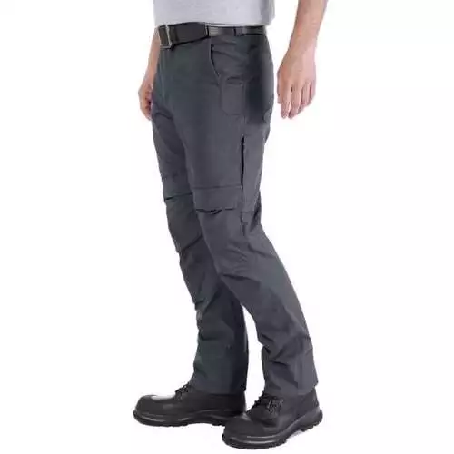 מכנסי סטיל עם כיסי צד ומקום לברכיות צבע אפור